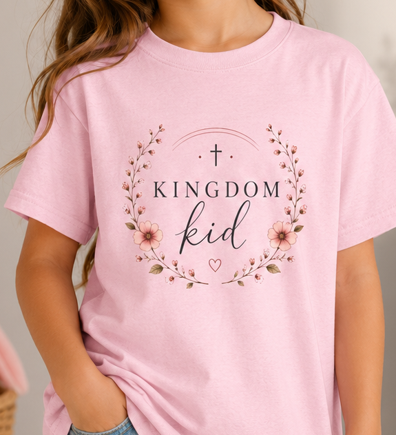 Kingdom Kid Christian Youth Shirt, Faith Based Apparel, Religious Clothing