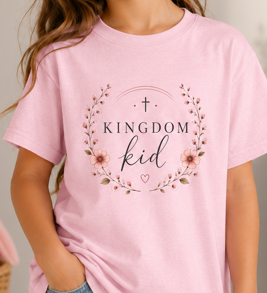Kingdom Kid Christian Youth Shirt, Faith Based Apparel, Religious Clothing