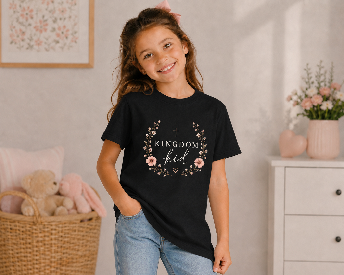 Kingdom Kid Christian Youth Shirt, Faith Based Apparel, Religious Clothing