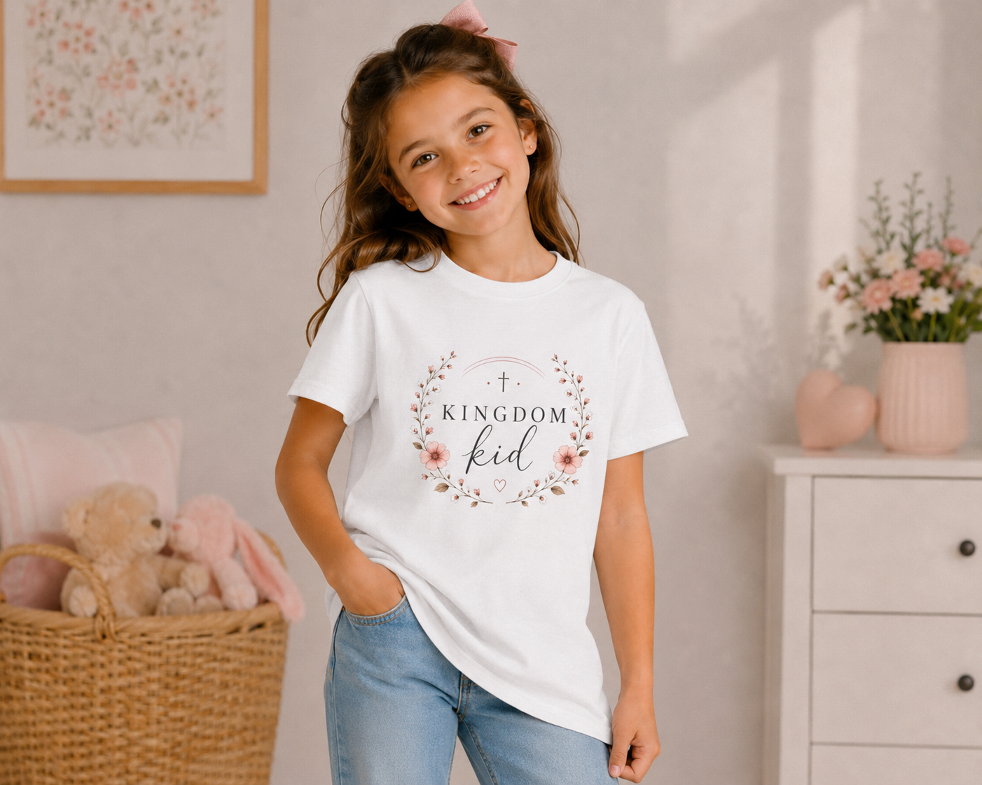 Kingdom Kid Christian Youth Shirt, Faith Based Apparel, Religious Clothing